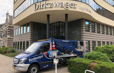 Buitenreclame Dirkzwager Profiel 3 met RVS geslepen voorzijde