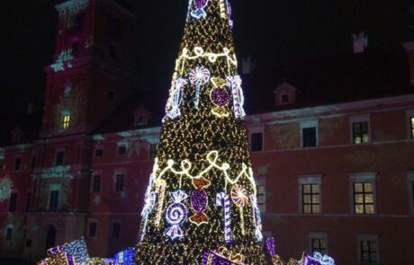 Verlichte kerstboom